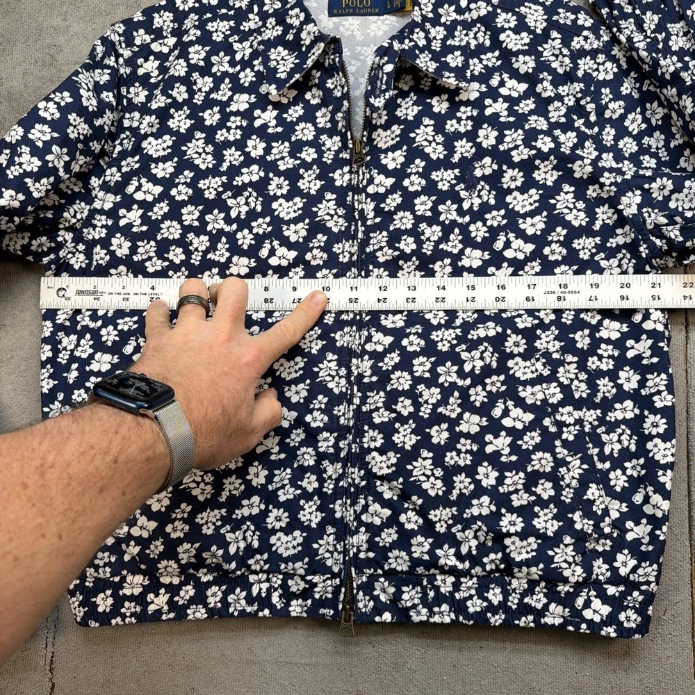 Polo‎ Ralph Lauren Jacket Zip Floral Print Lightweight Women's Large